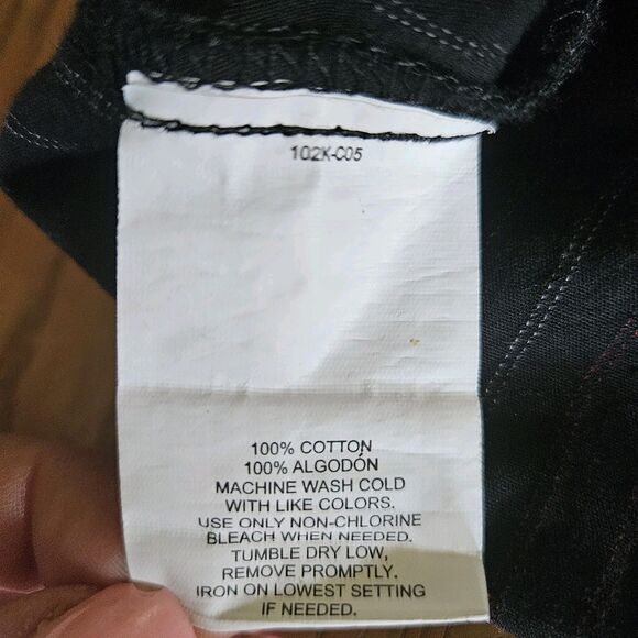 Arrow Black Pinstripe Dress Shirt  Size XL 18 Boys / Men’s  Long Sleeve Button-D - Picture 4 of 8